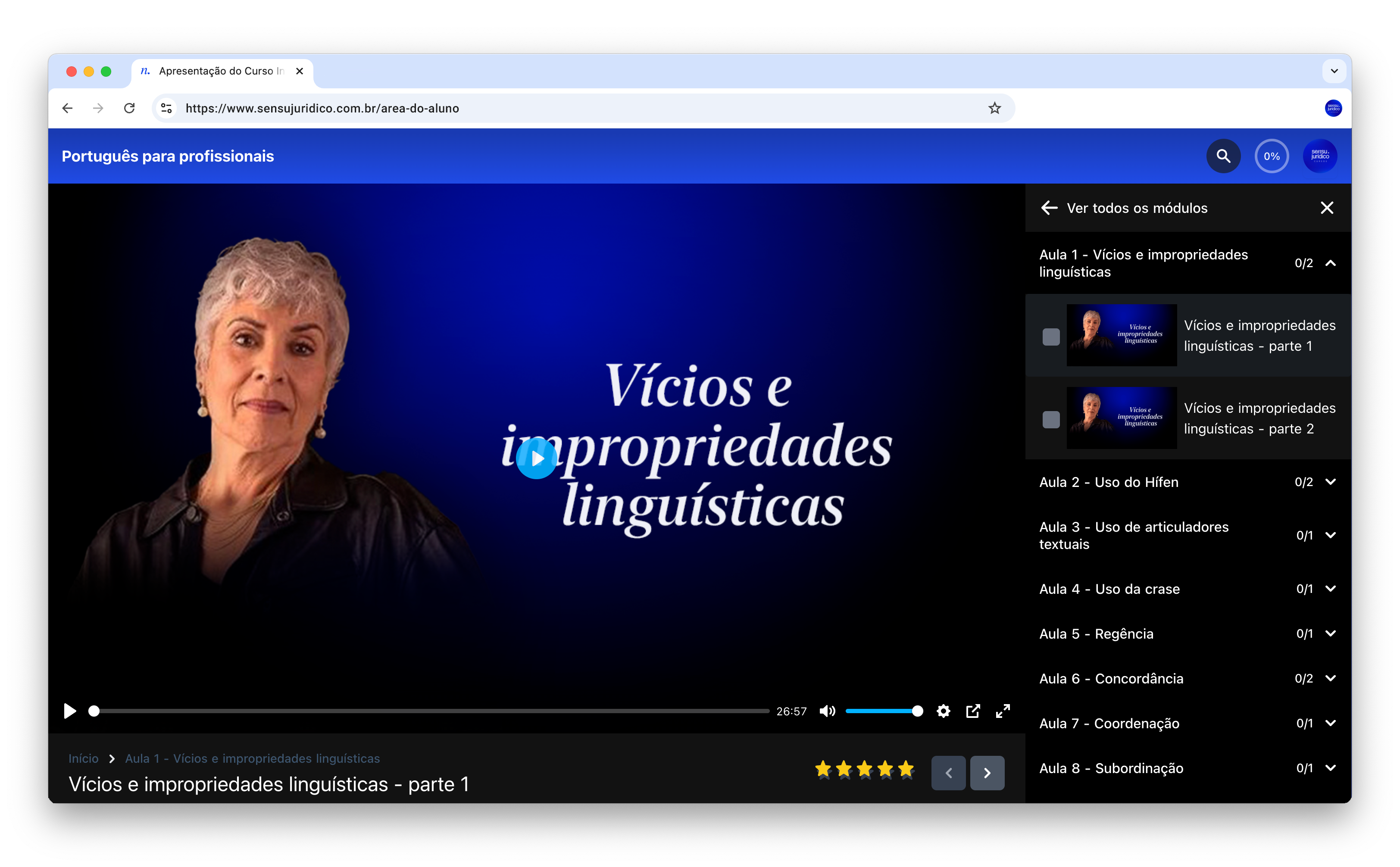 Área do Aluno - Português - 01